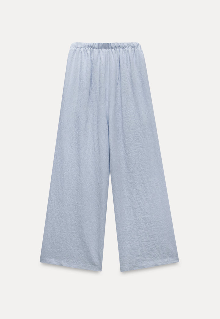 Lightweight Wide-Leg Drawstring Pants