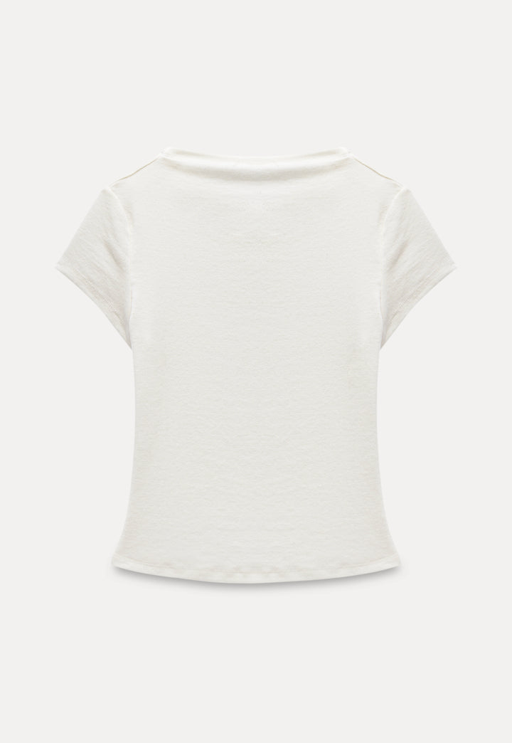 Women's Cowl Neck Short Sleeve Top