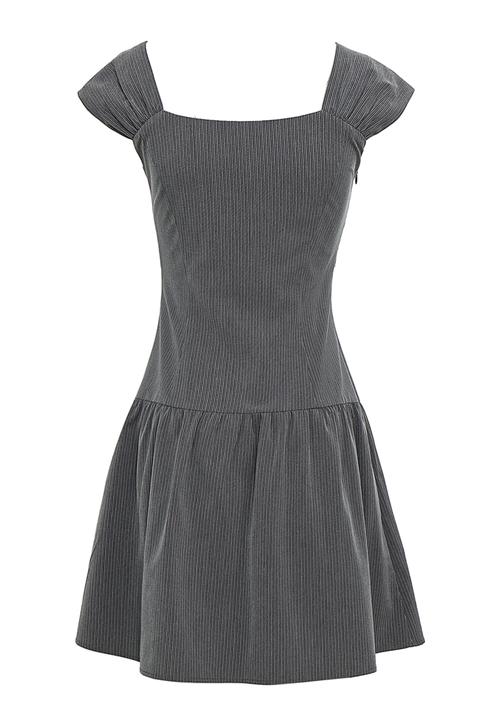 Women's Grey Dress with Bow Detail