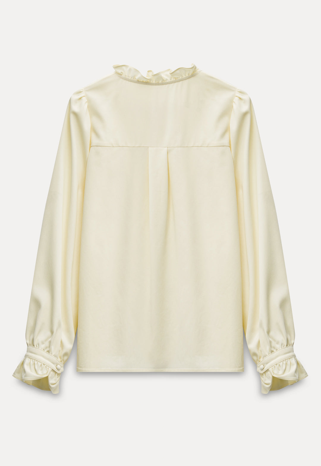 Ruffled Stand Collar Shirt