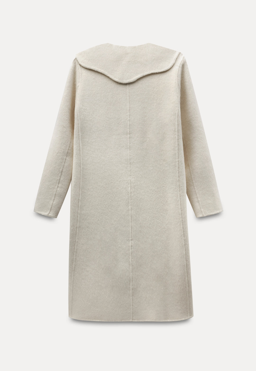 Women's Wool Coat with Oversized Collar