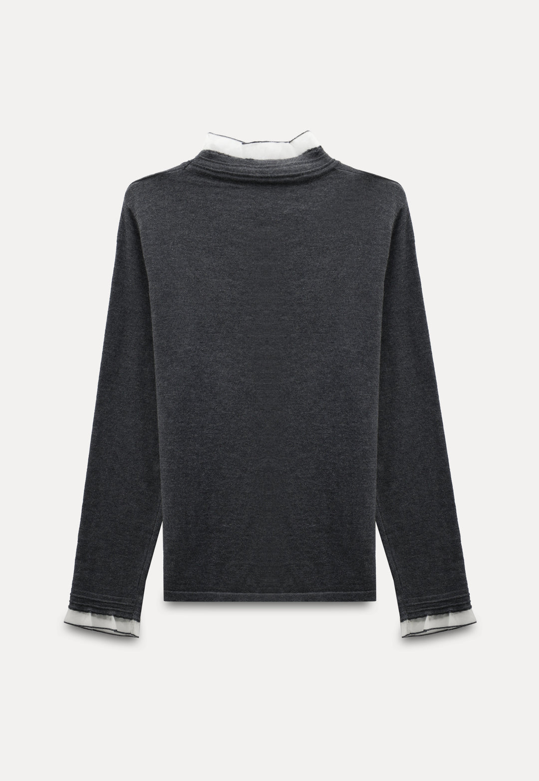 Mock Collar Long-Sleeve Knit Top