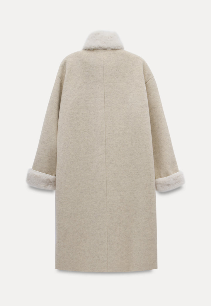 Women's Toggle Wool Coat - Long Winter Overcoat