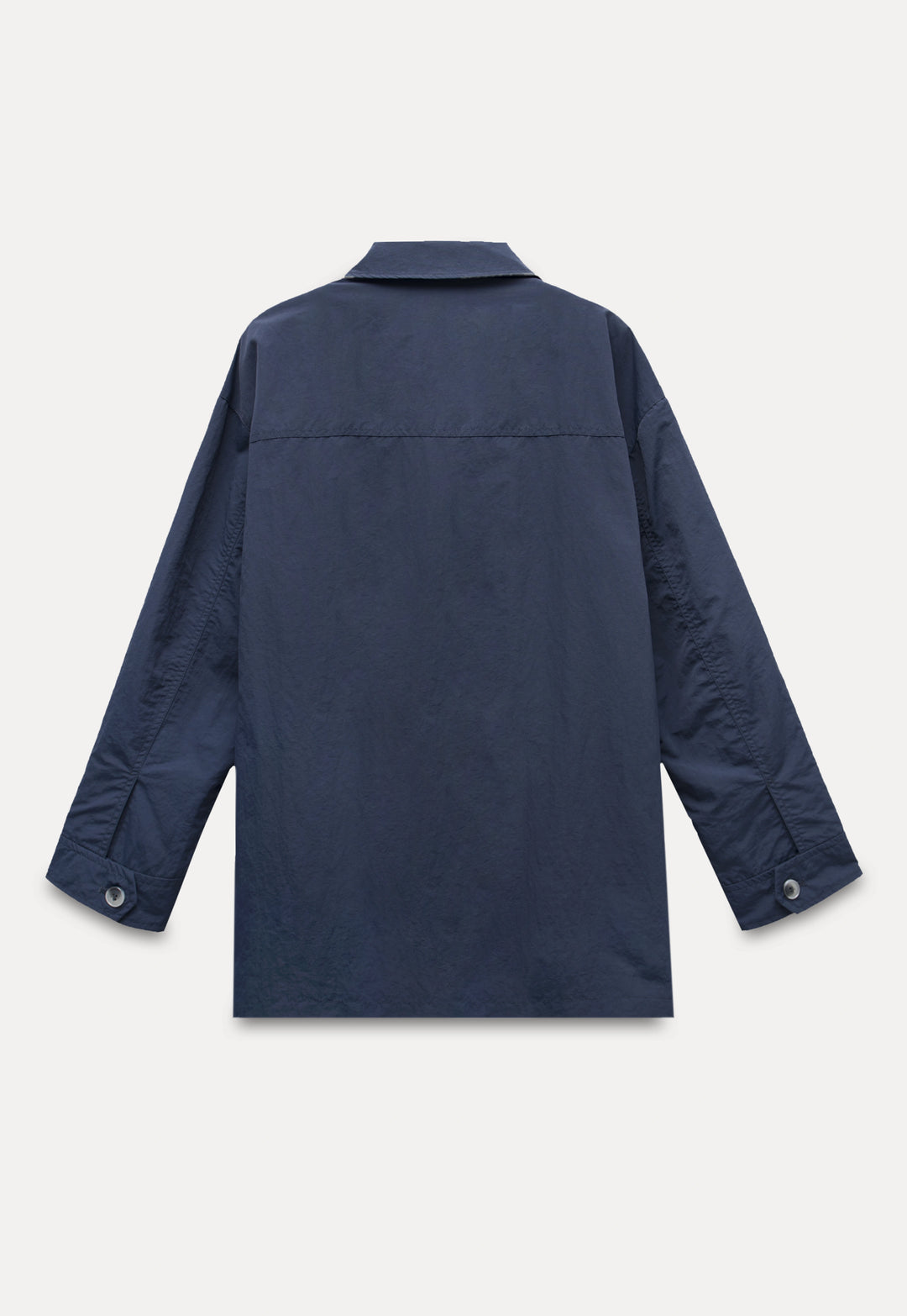 Utility-Inspired Navy Jacket with Drawstring Pockets