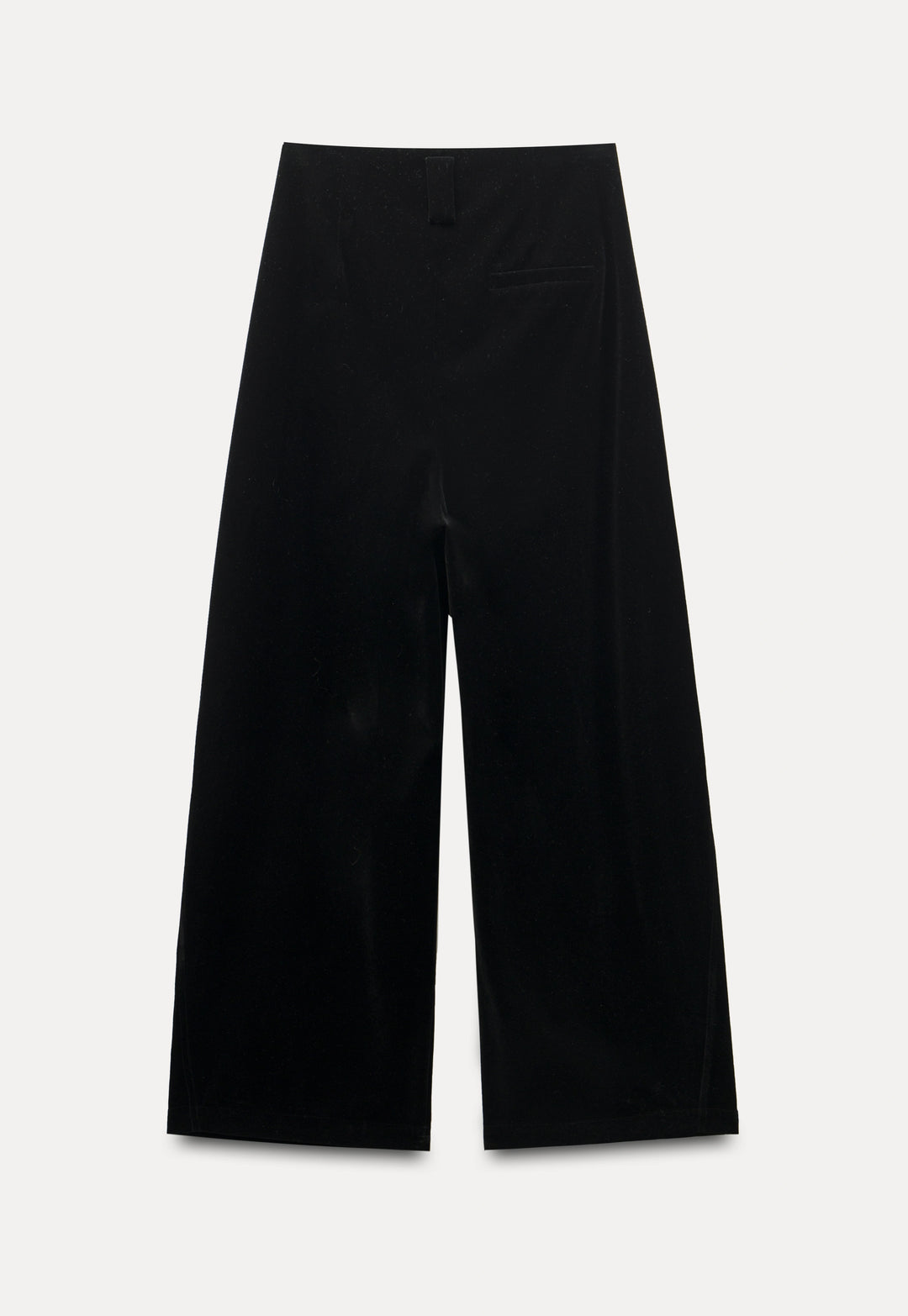 High-Waisted Velvet Wide-Leg Pants