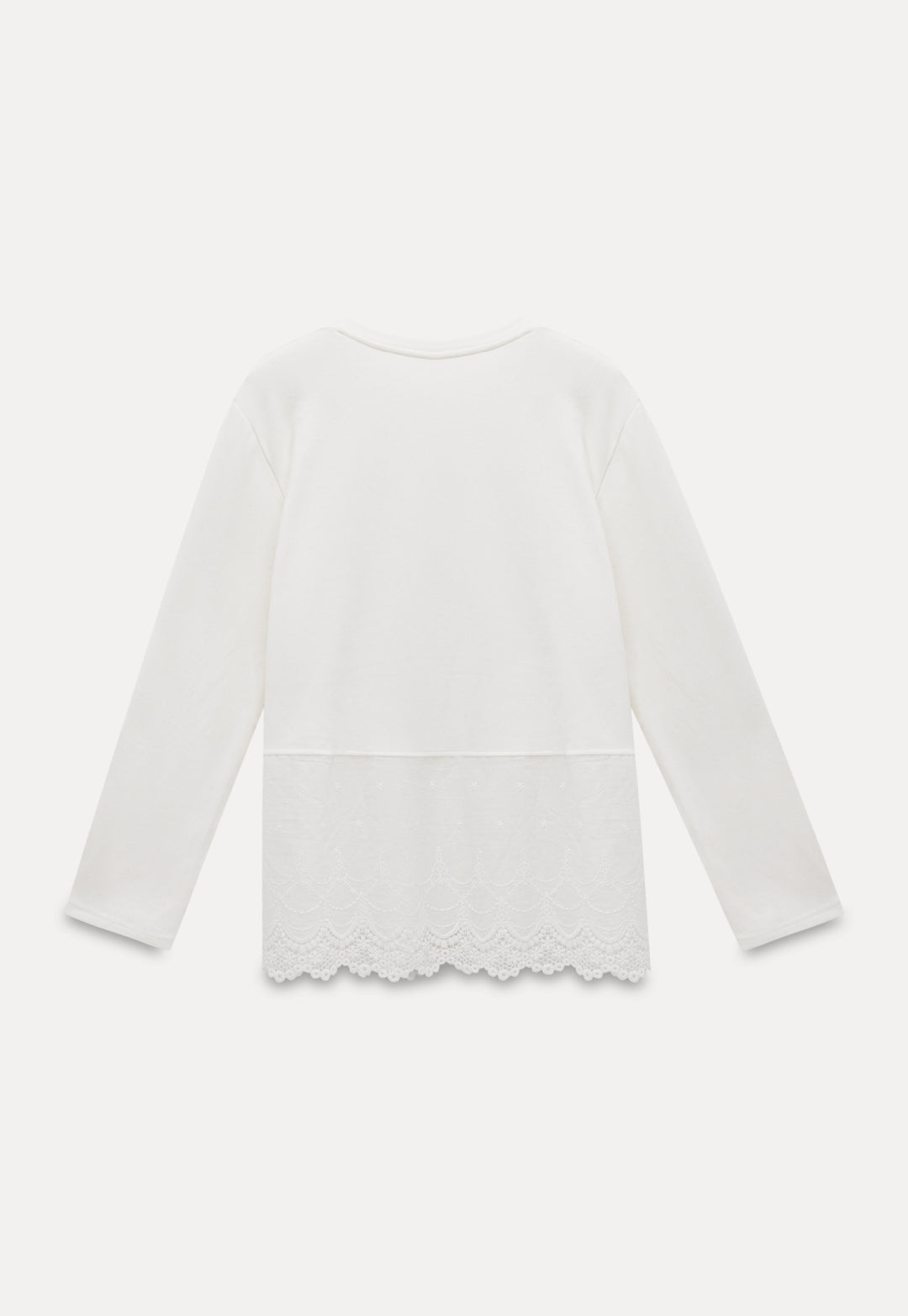 Women's Long-Sleeve White Lace Top