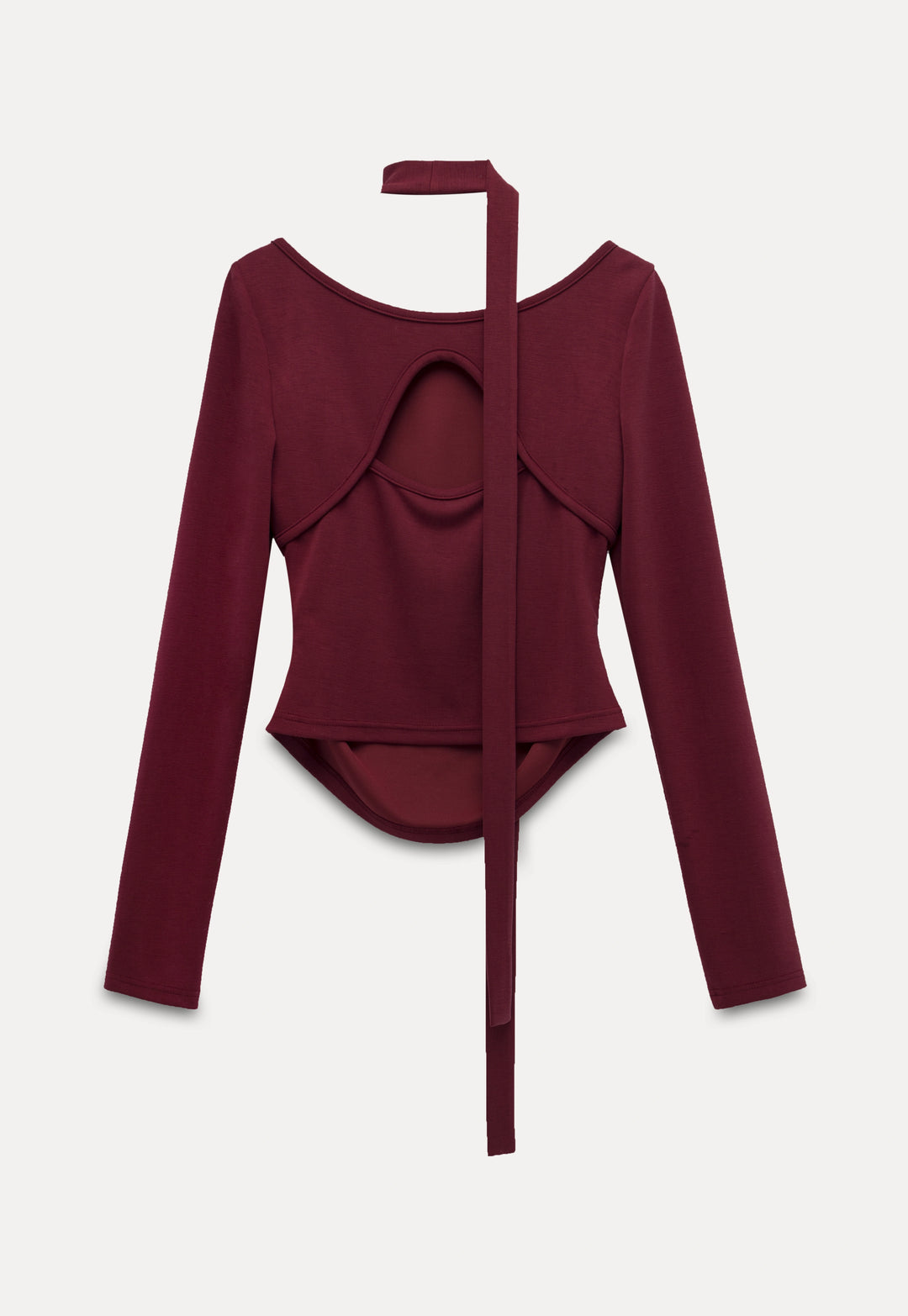 Women's Long-Sleeve Top with Side Tie Details