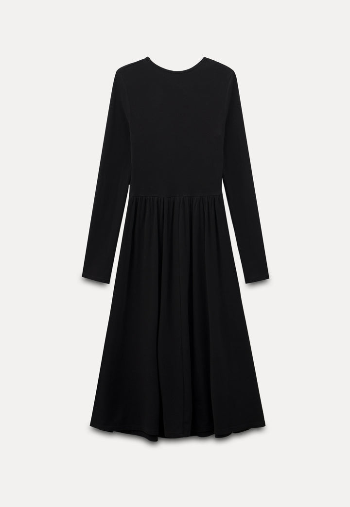 Women's Long-Sleeve Black Dress