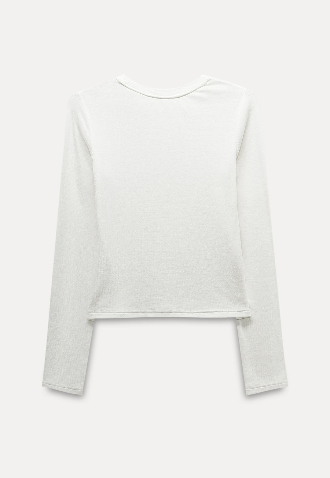 Women's Long Sleeve Basic Cropped T-Shirt