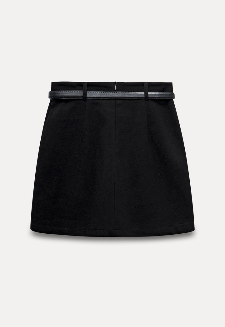 Women's Mini Skirt with Belt Detail