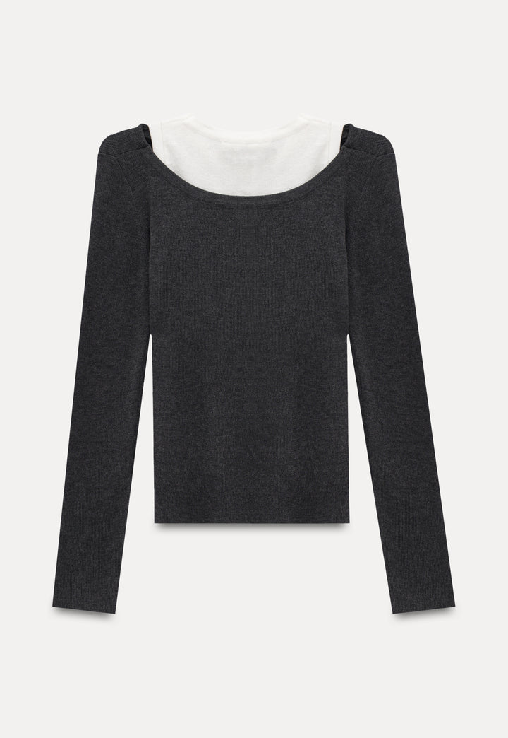 Women’s Dual-Effect Off-Shoulder Knit Top