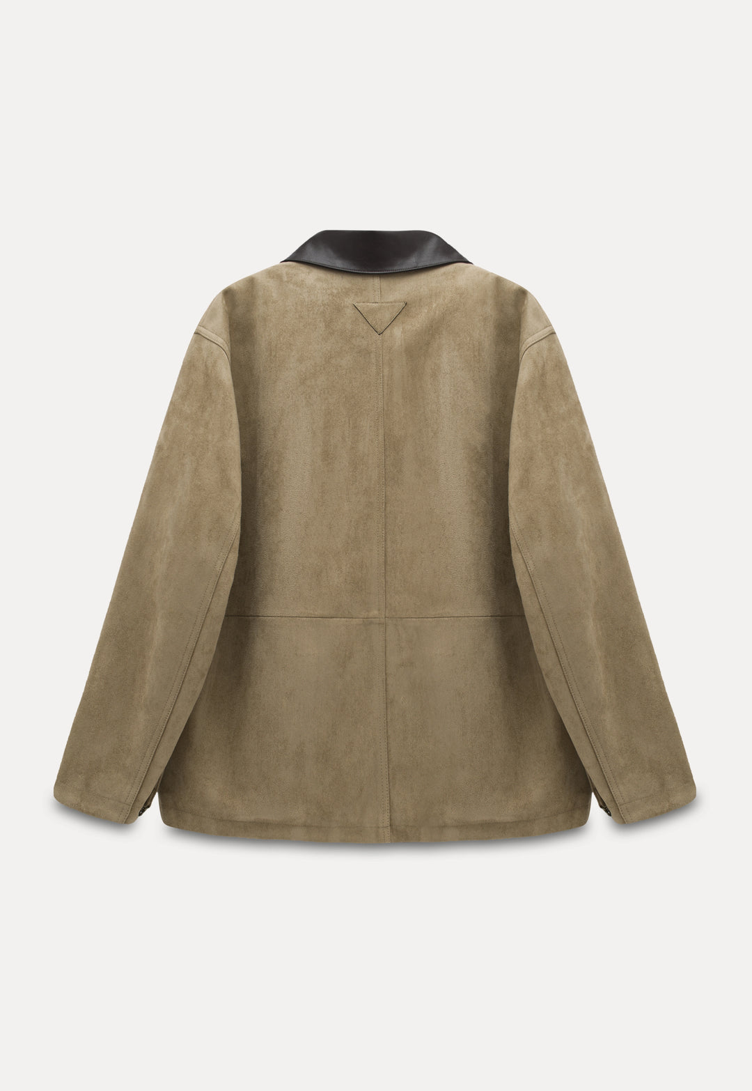 Women’s Suede Jacket with Leather Collar