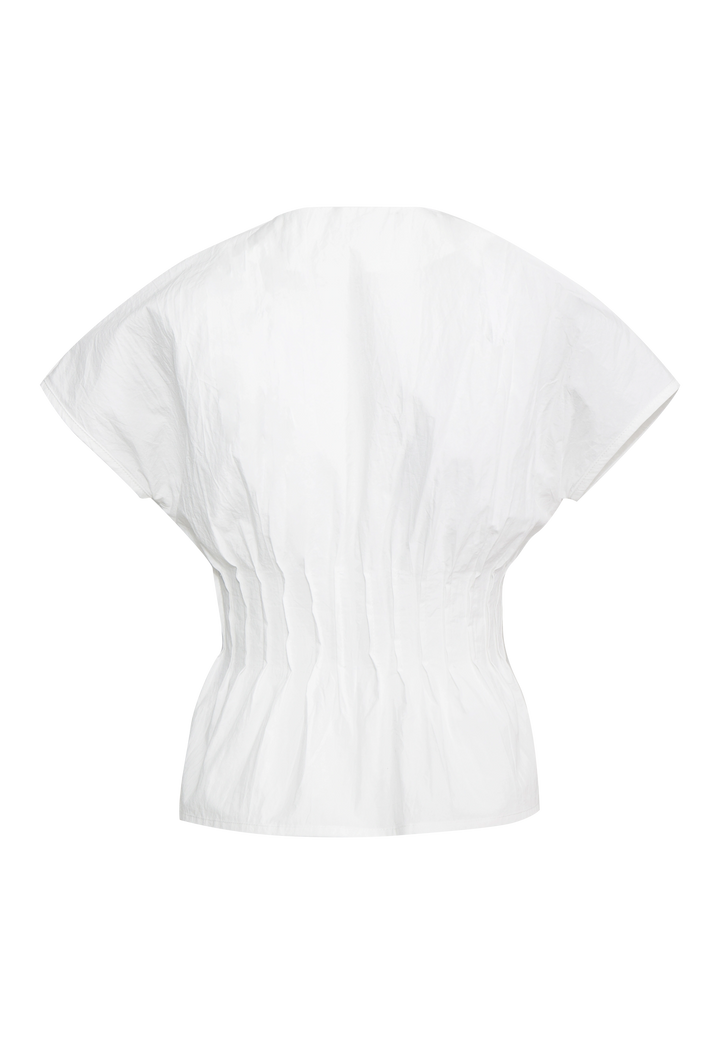 Women's White Bow-Tie Front Blouse