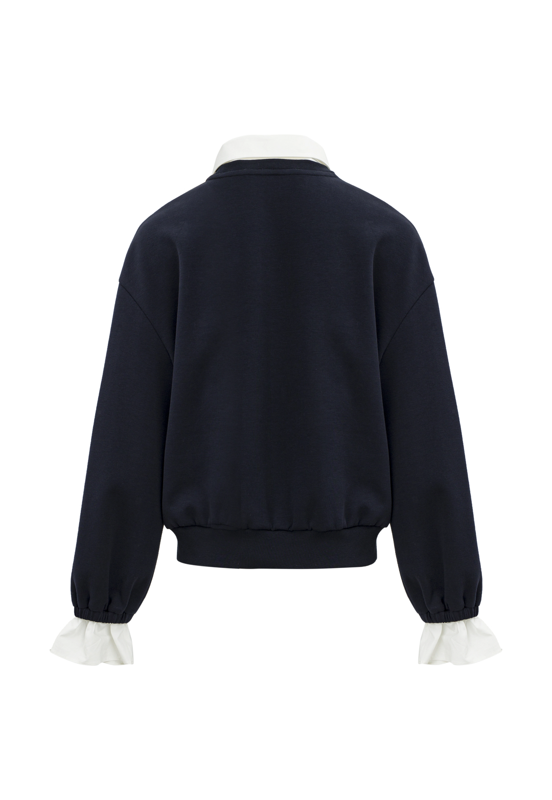 Sweatshirt with Ruffled Cuffs