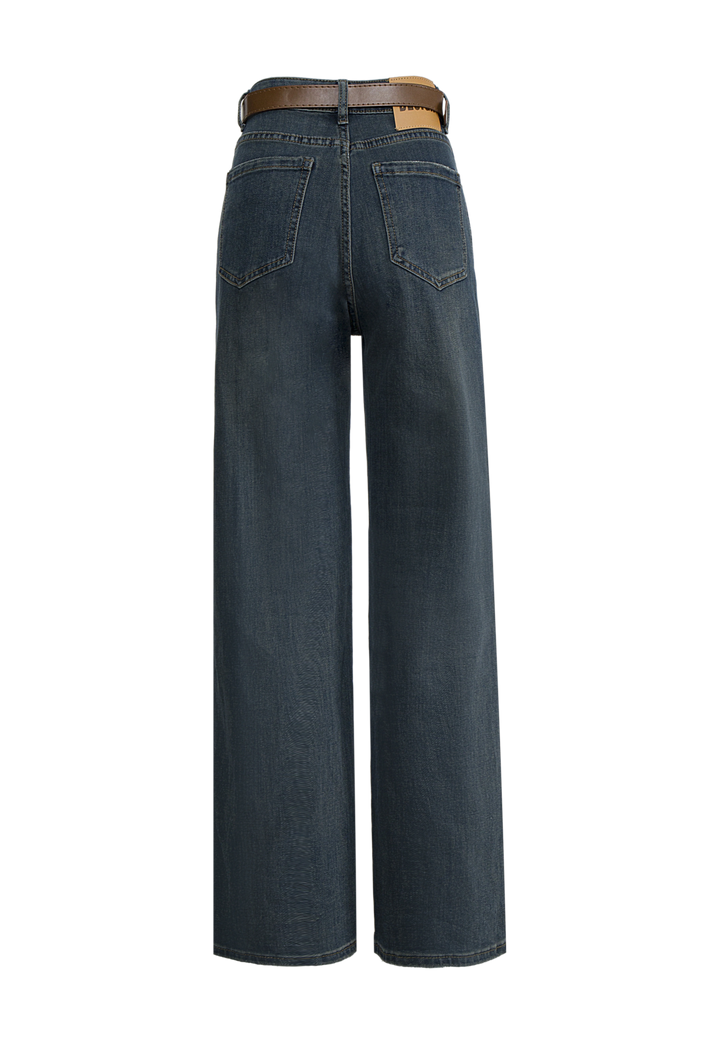 Women's High-Waisted Wide-Leg Denim Jeans