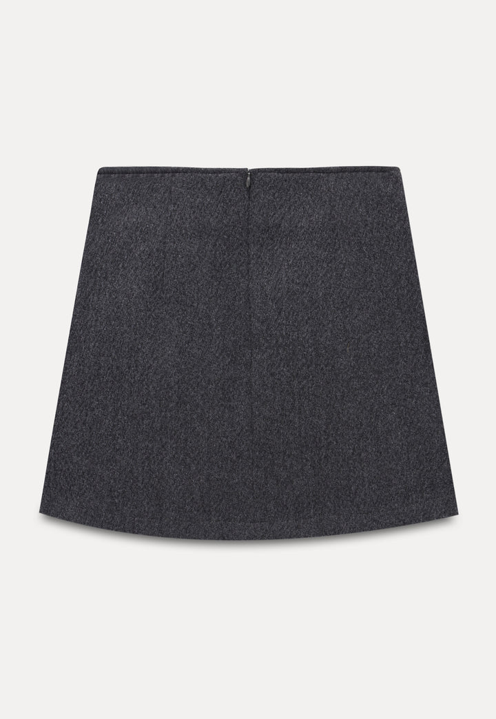 Women's Wool Blend Mini Skirt