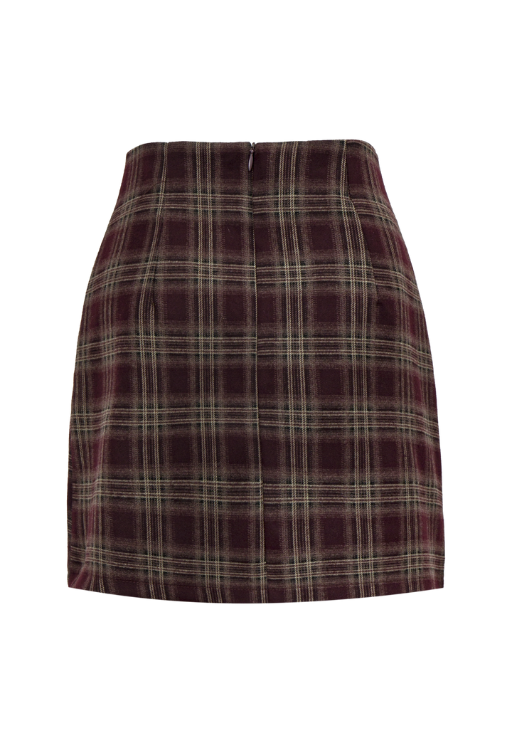 Plaid High-Waist Mini Skirt