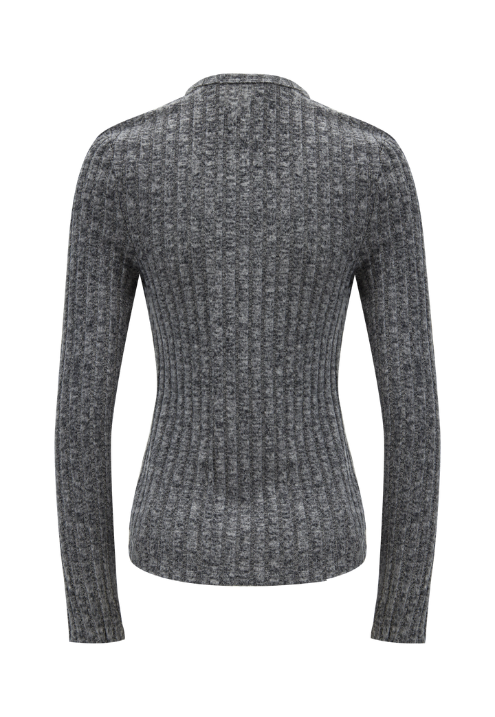 Ribbed Long-Sleeve Top