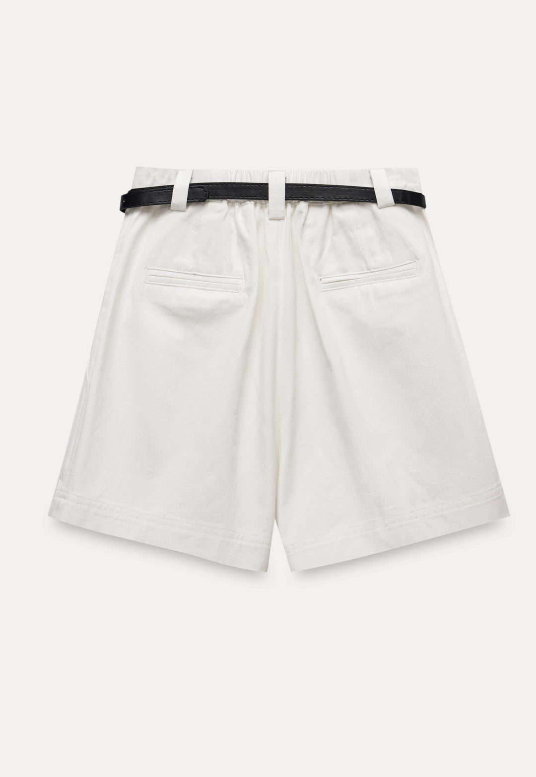 Women's Pleated Washed Cotton Shorts