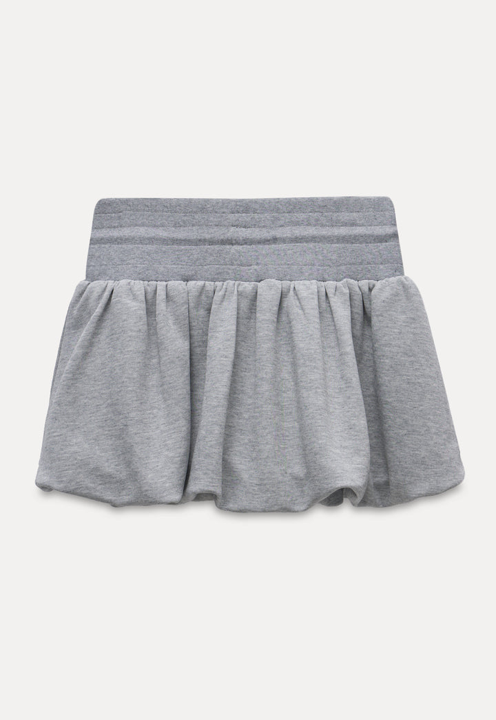 Elastic Waistband Pleated Mini Skirt