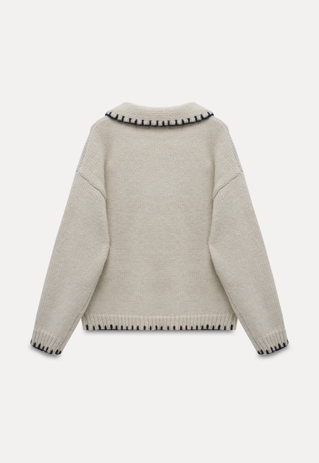 Women's Collared Zip-Up Sweater Cardigan