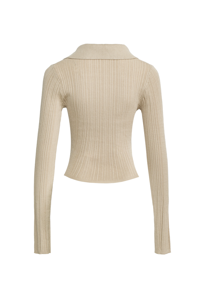 Women's Knotted Ribbed Cardigan