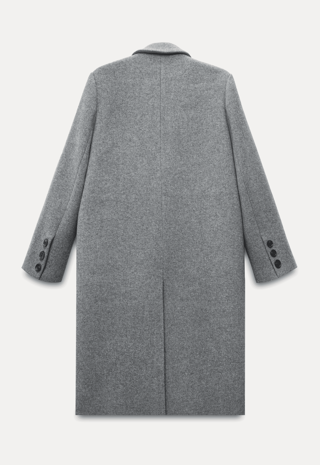 Gray Double-Breasted Long Coat