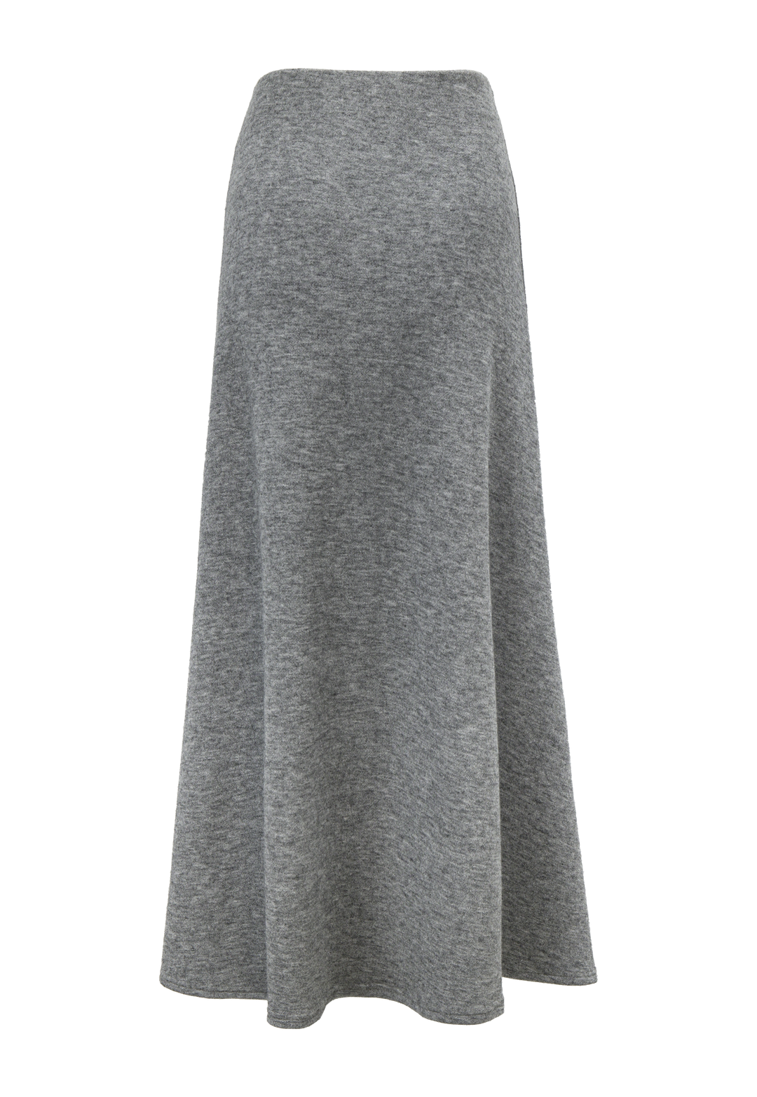 Gray Knit Midi Skirt