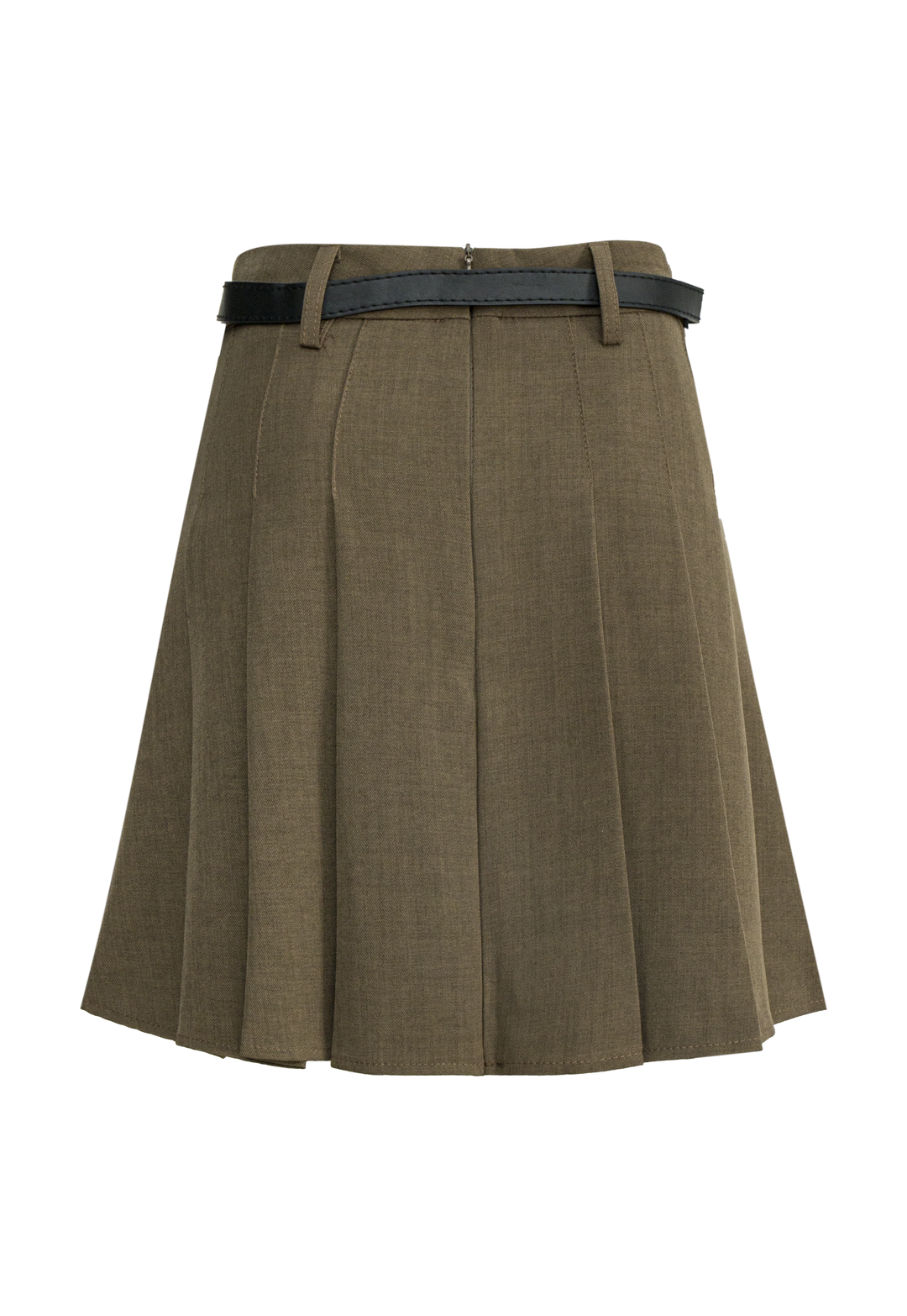 Women's Belted Pleated Skirt