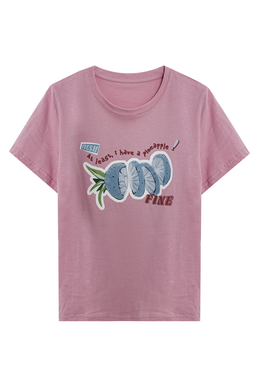 Women's Casual Pineapple Print T-Shirt - Fun & Playful Summer Style