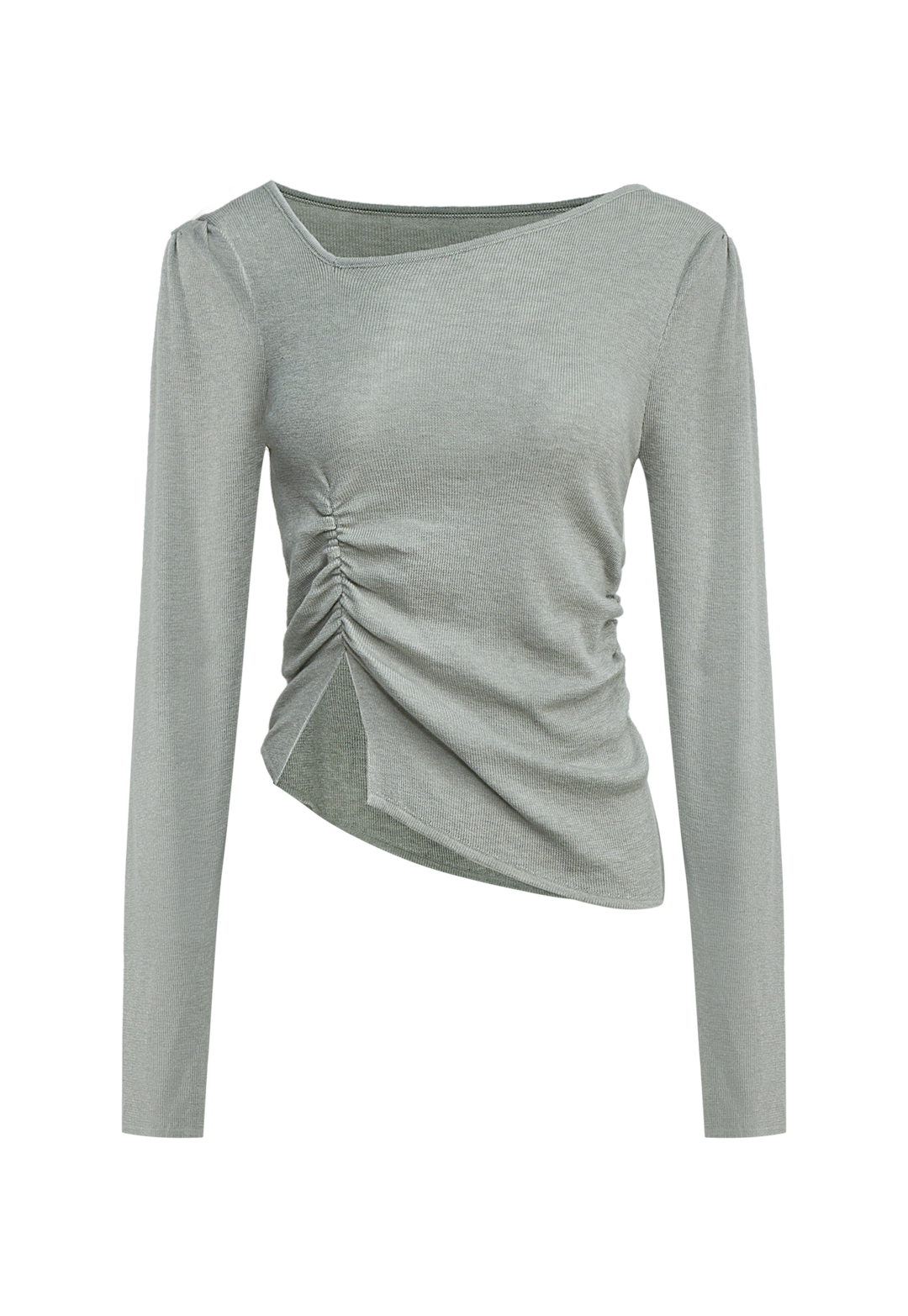 Women's Asymmetric Ruched Long Top