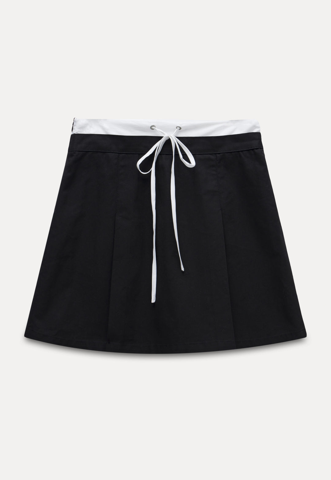 Contrast Waist Skirt