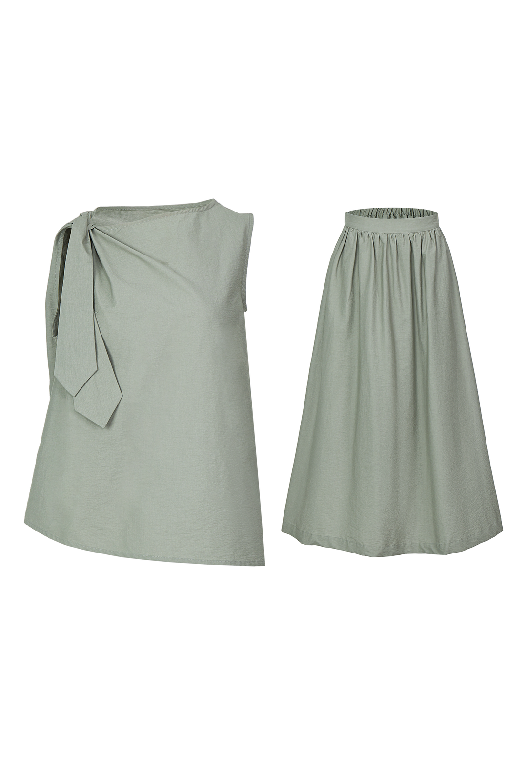 Women's One-Shoulder Top and Skirt Set