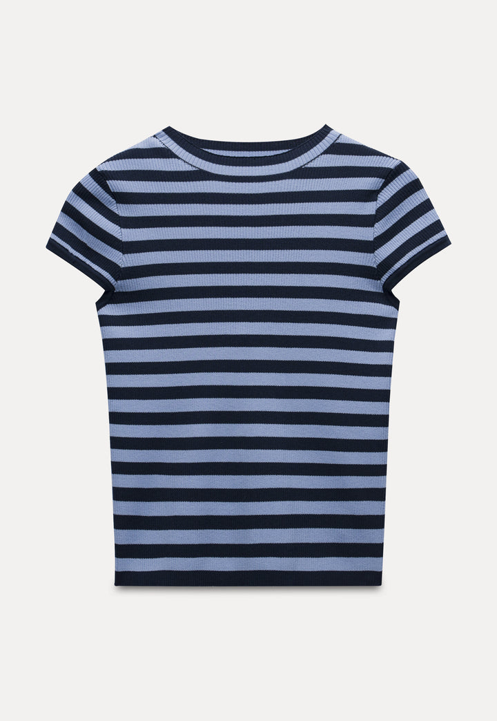 Women’s Striped Ribbed Knit Top