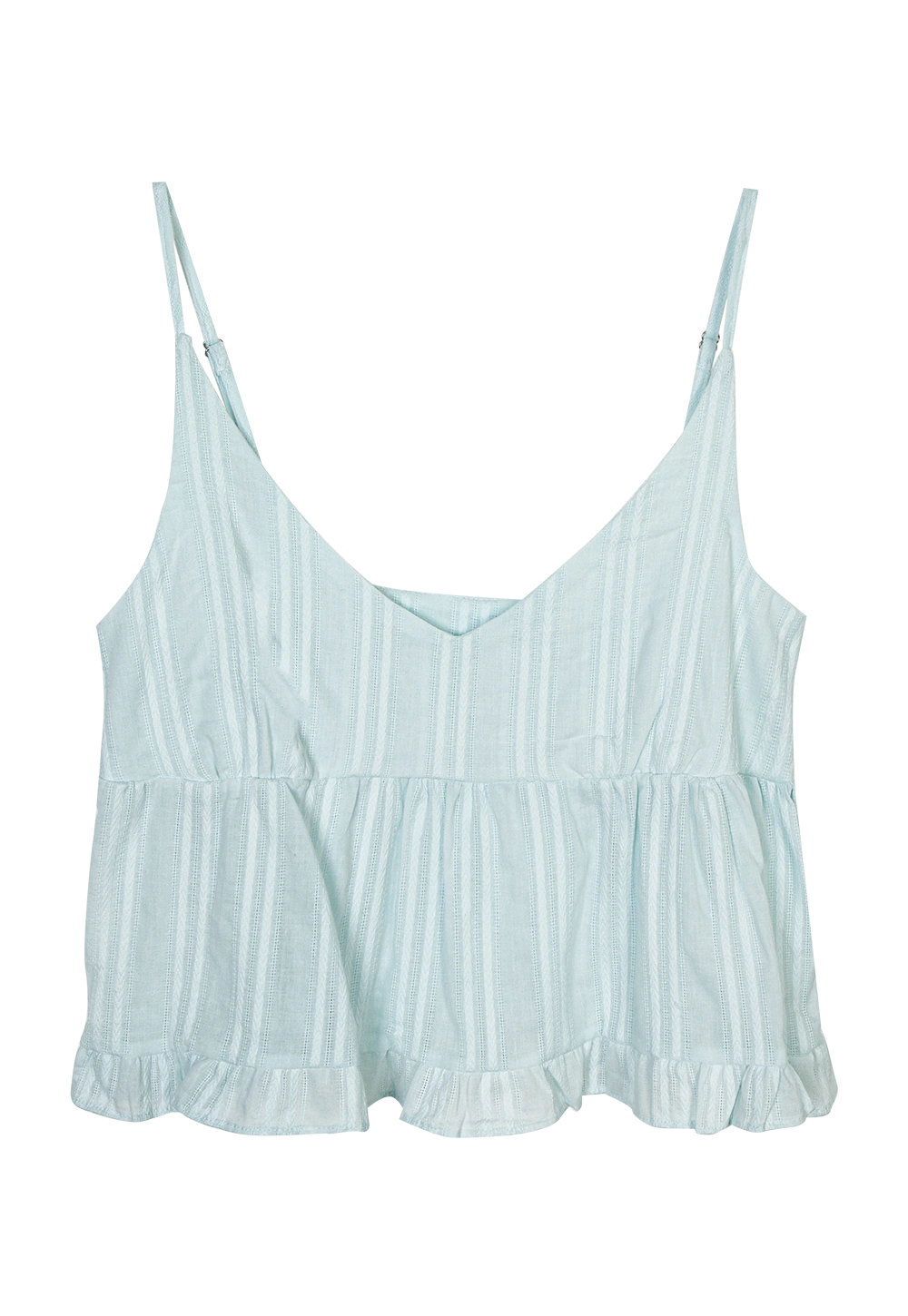 Mehrlagiges Rüschen-Camisole-Top für Damen – gestreifte Sommermode