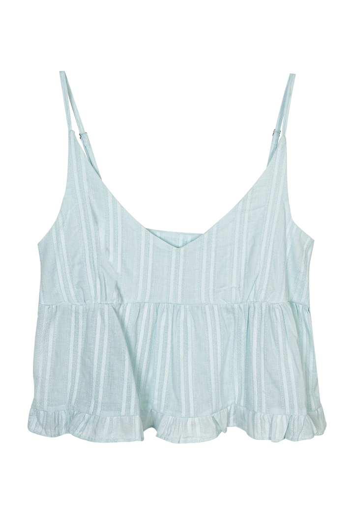 Mehrlagiges Rüschen-Camisole-Top für Damen – gestreifte Sommermode