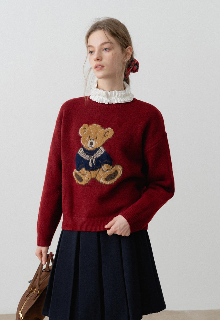 Women's Teddy Bear Graphic  Sweater