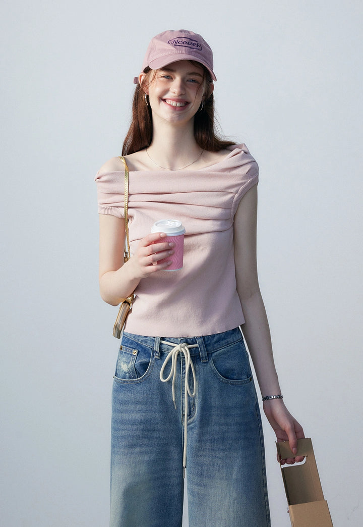 Women's Draped Knit Top