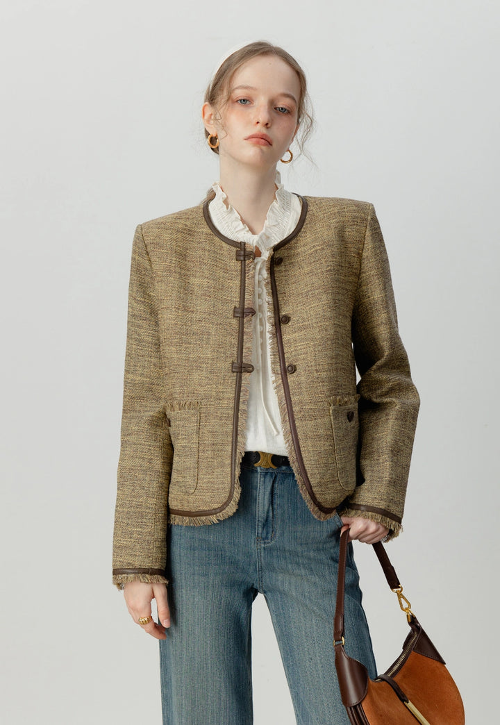 women's Classic Textured Tweed Jacket