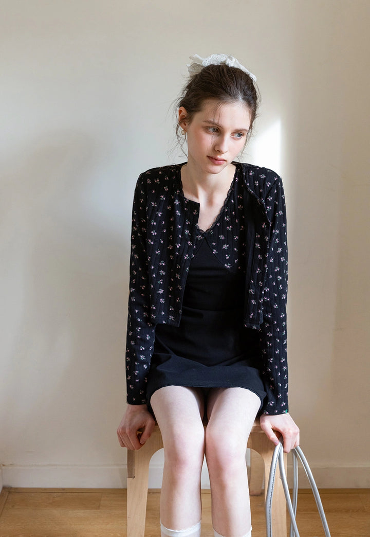 Women’s Black Cardigan with Black Dress