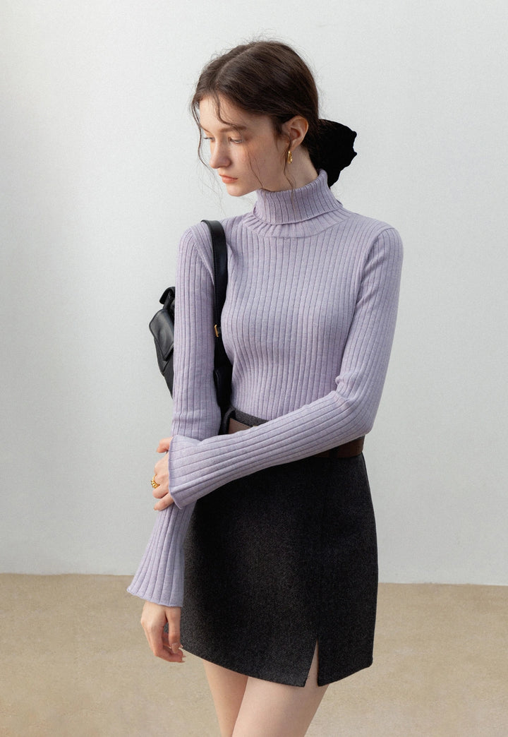 Women's Ribbed Turtleneck Sweater