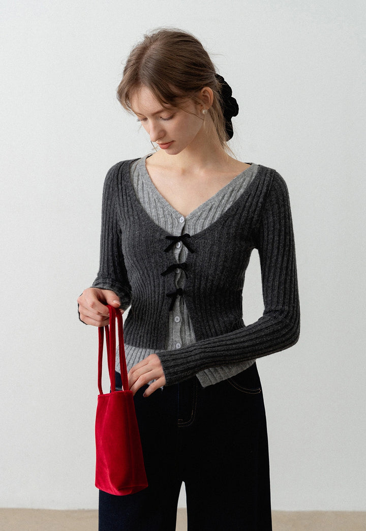 Women's Ribbed Knit Cardigan