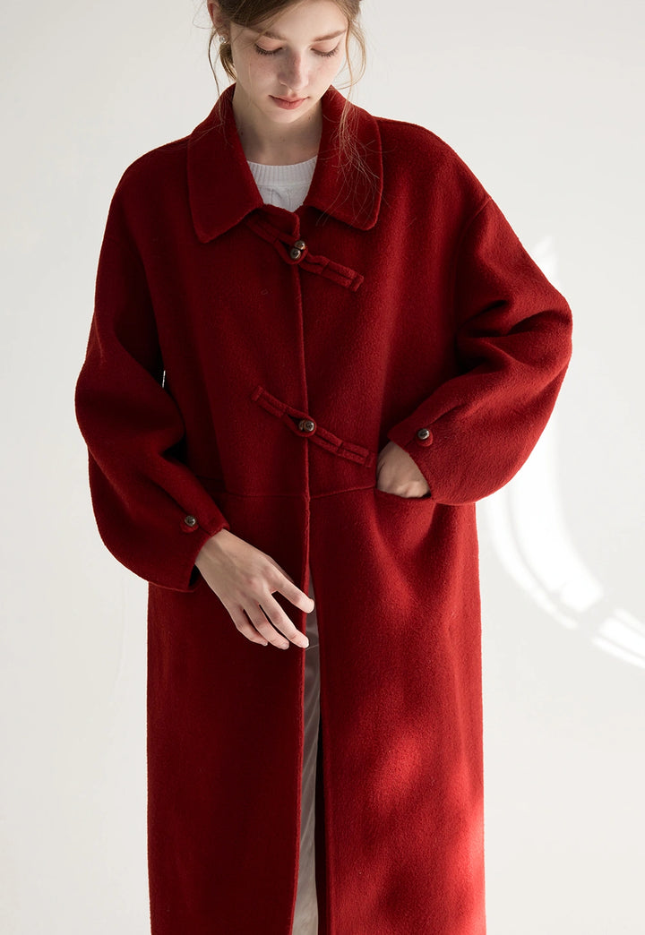 Women's Long Double-Faced Wool Coat