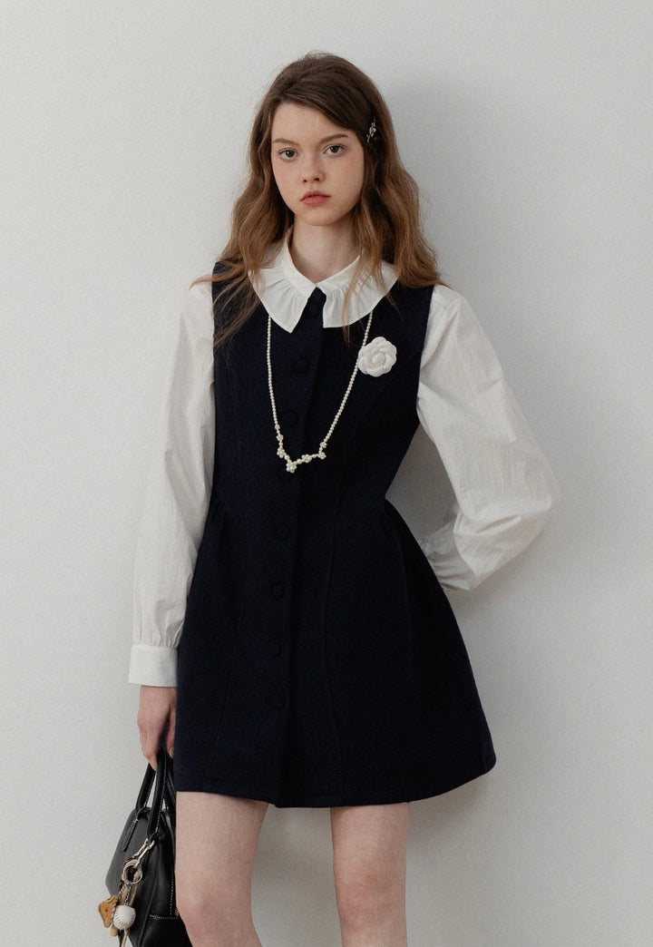 Women’s Woolen Button-Down Dress