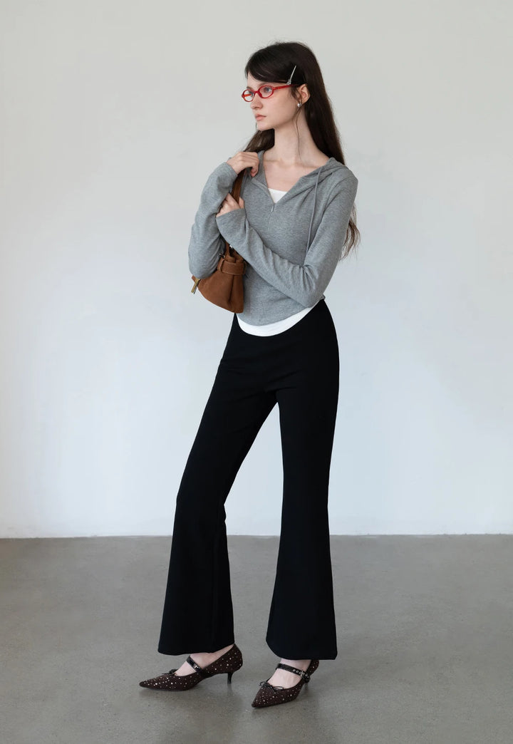 Stretch Slim-Fit Flared Model Pants